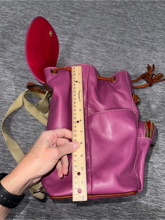 Dooney & Bourke Magenta Wexford Large Backpack with Brown Trim main image 14